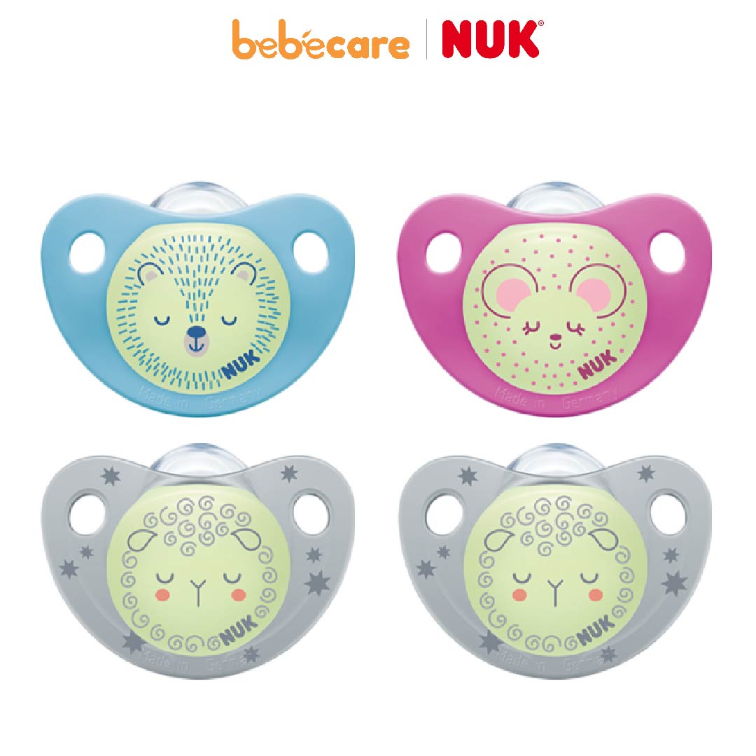 NUK (1080)-Bộ 2 Ti Giả NUK Silicone NightDay Phát Sáng (Từ 18 - 36 Tháng tuổi)